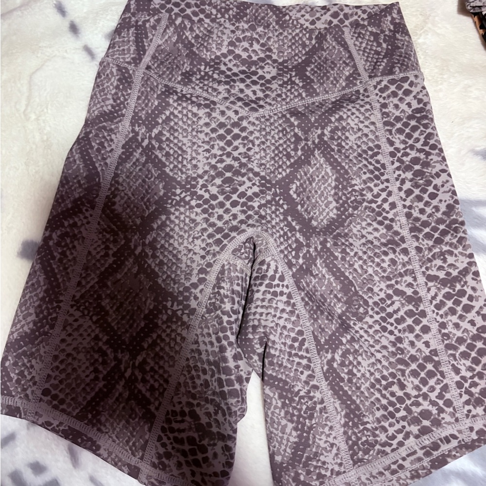 Balance Athletica Snake-Print High-Rise Bike Shorts